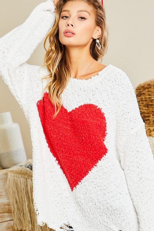 Big Red Heart Sweater