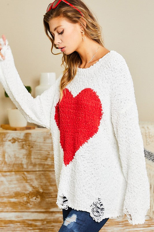 Big Red Heart Sweater