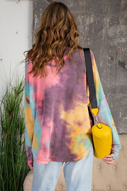 Bright Colors is Your Game Tie Dye Top