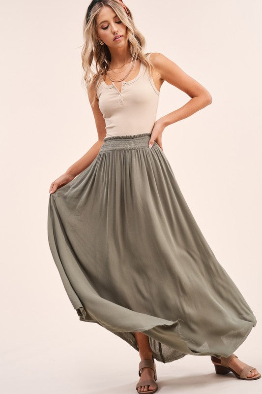 Timeless Maxi Skirt in Olive