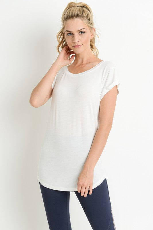 Easy Breezy Top in White - LARGE