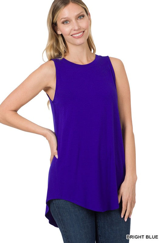 Luxe Basic Tank in Bright Blue