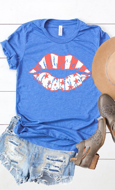 Stars and Stripes Lips Tee