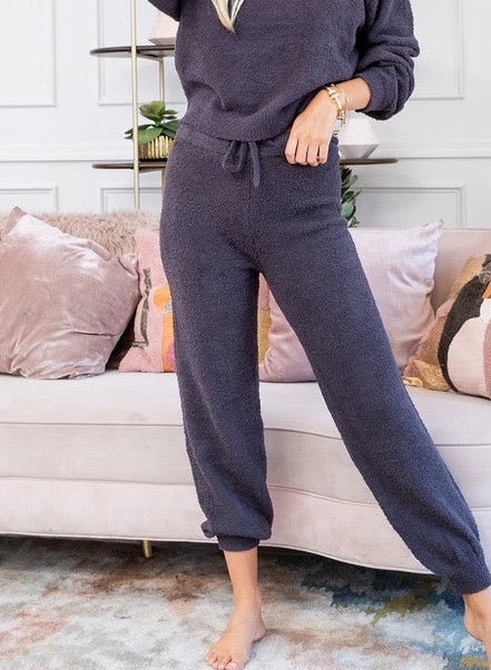 Get Cozy Joggers in Charcoal-LARGE