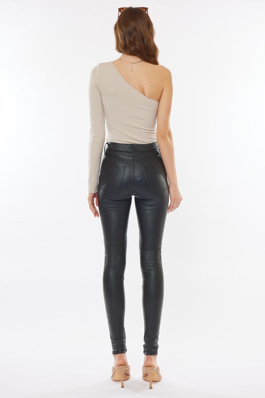 Sexy Black Pants - Velvet Pants - Vegan Leather Skinnies - Skinny Jeans -  $47.00 - Lulus