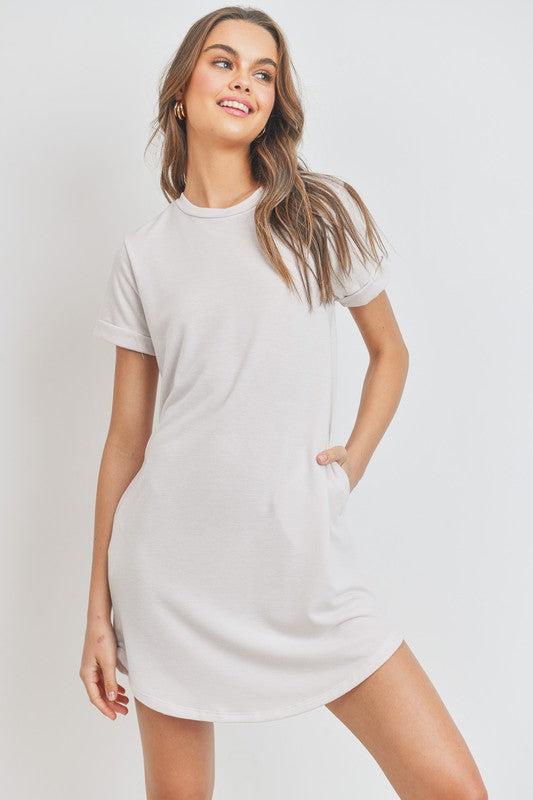 Easy To Style T-Shirt Dress in Beige