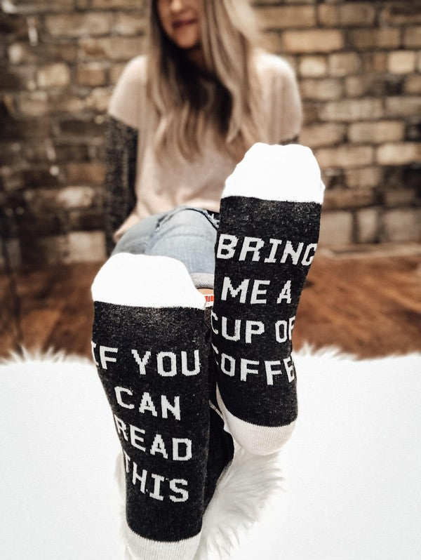 "Bring Me a Cup of Coffee" Socks