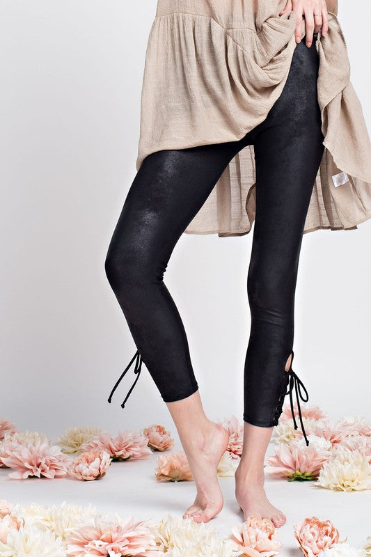 Lace Up Leggings - MEDIUM