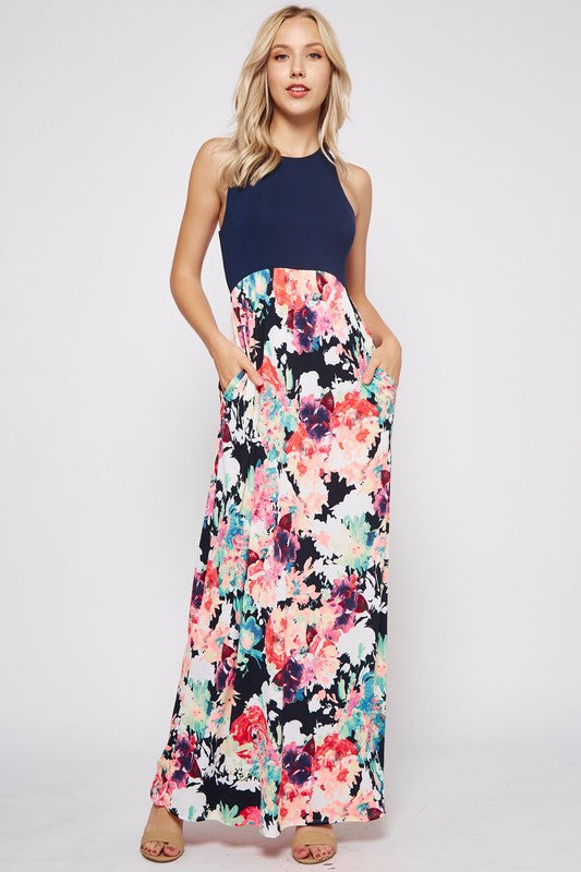 Can't Get Enough Maxi in Navy - XL