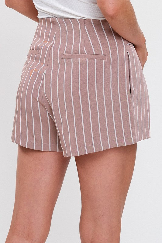 Sexy in Stripes Shorts in Mauve