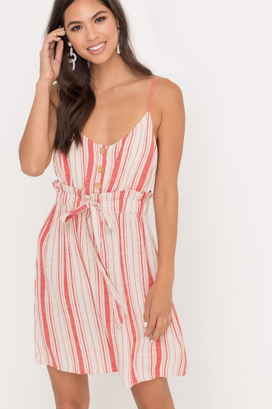 Sunny Days Striped Sundress - LARGE