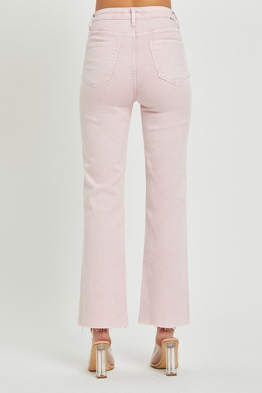 Acid Pink Straight Leg Jeans