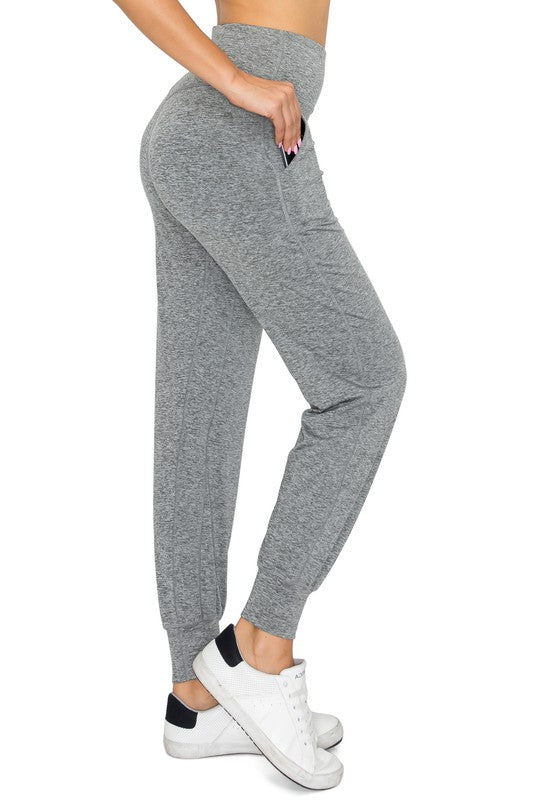 Be In The Moment Joggers in Heather Charcoal - MEDIUM