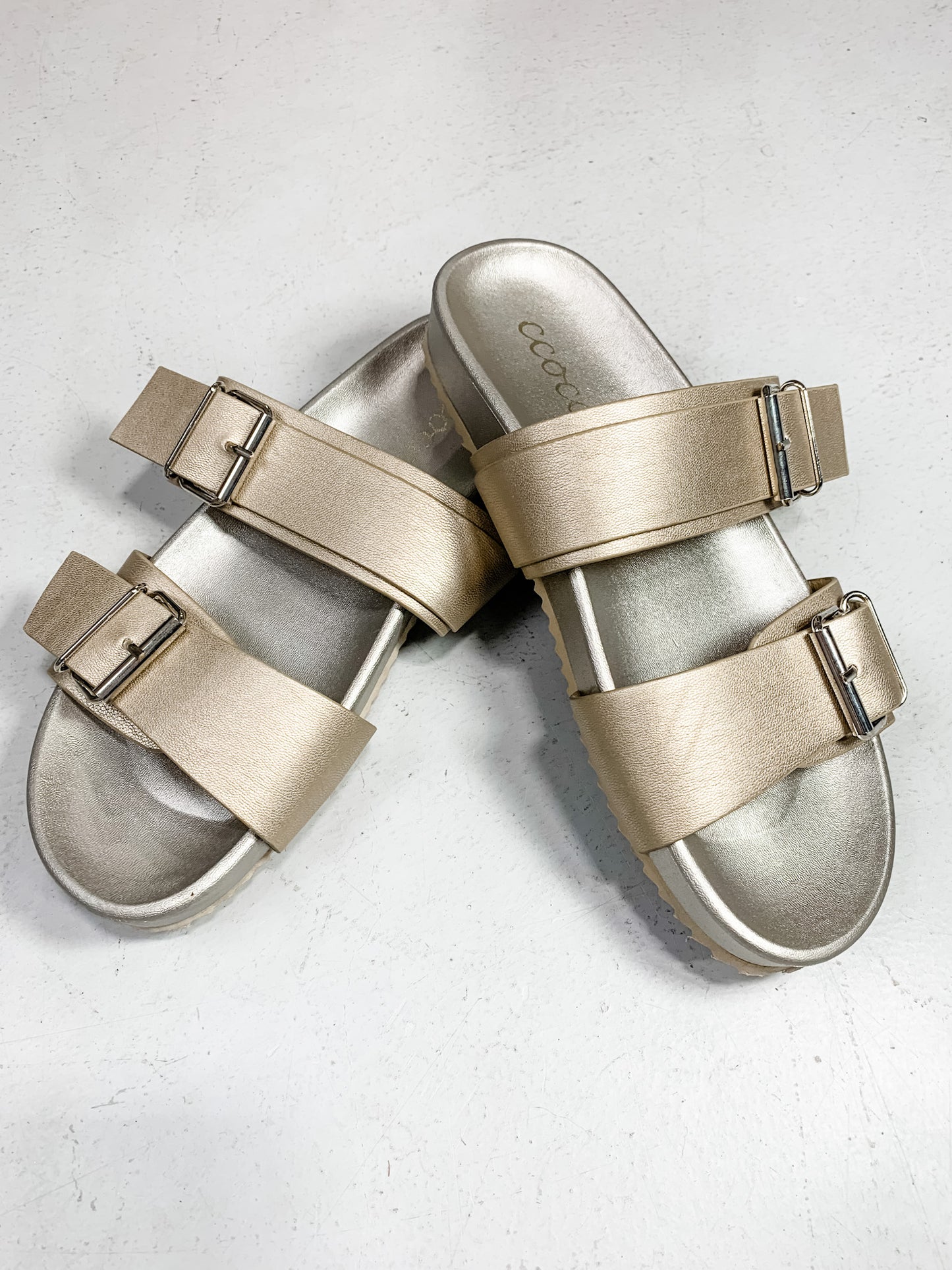 Champagne Buckle Sandals