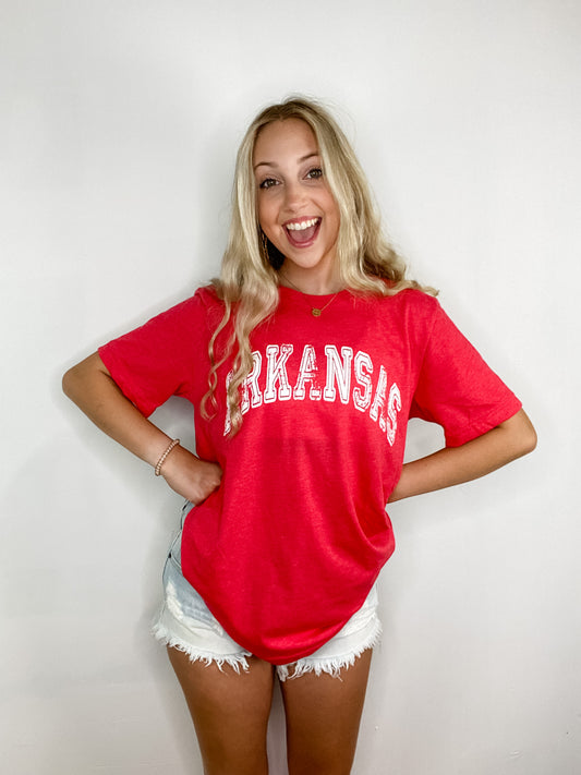 Arkansas T-Shirt in Heather Red