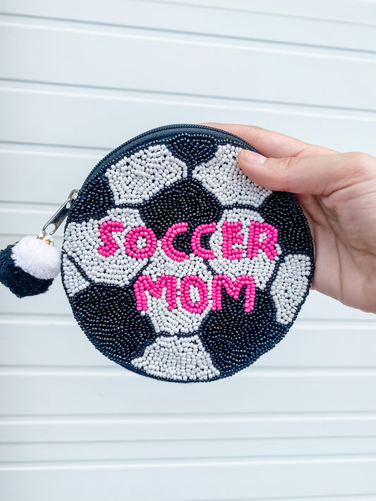 Soccer Mom Beaded Coin Purse
