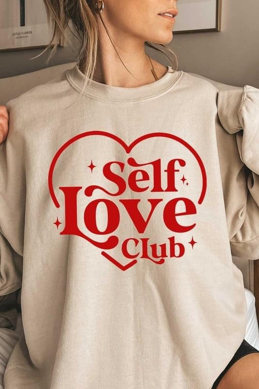 Self Love Club Sweatshirt in Sand