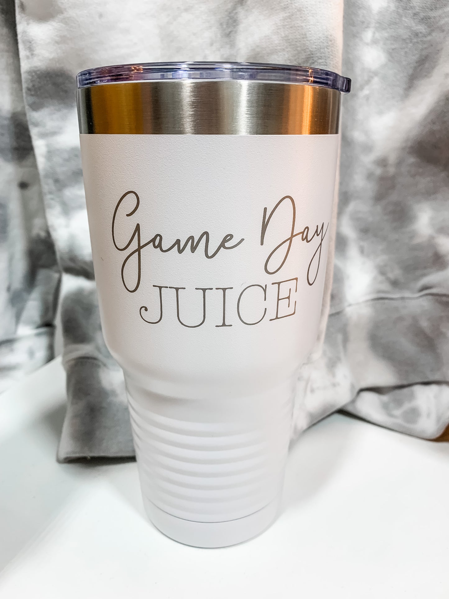 Game Day Juice Tumbler in White