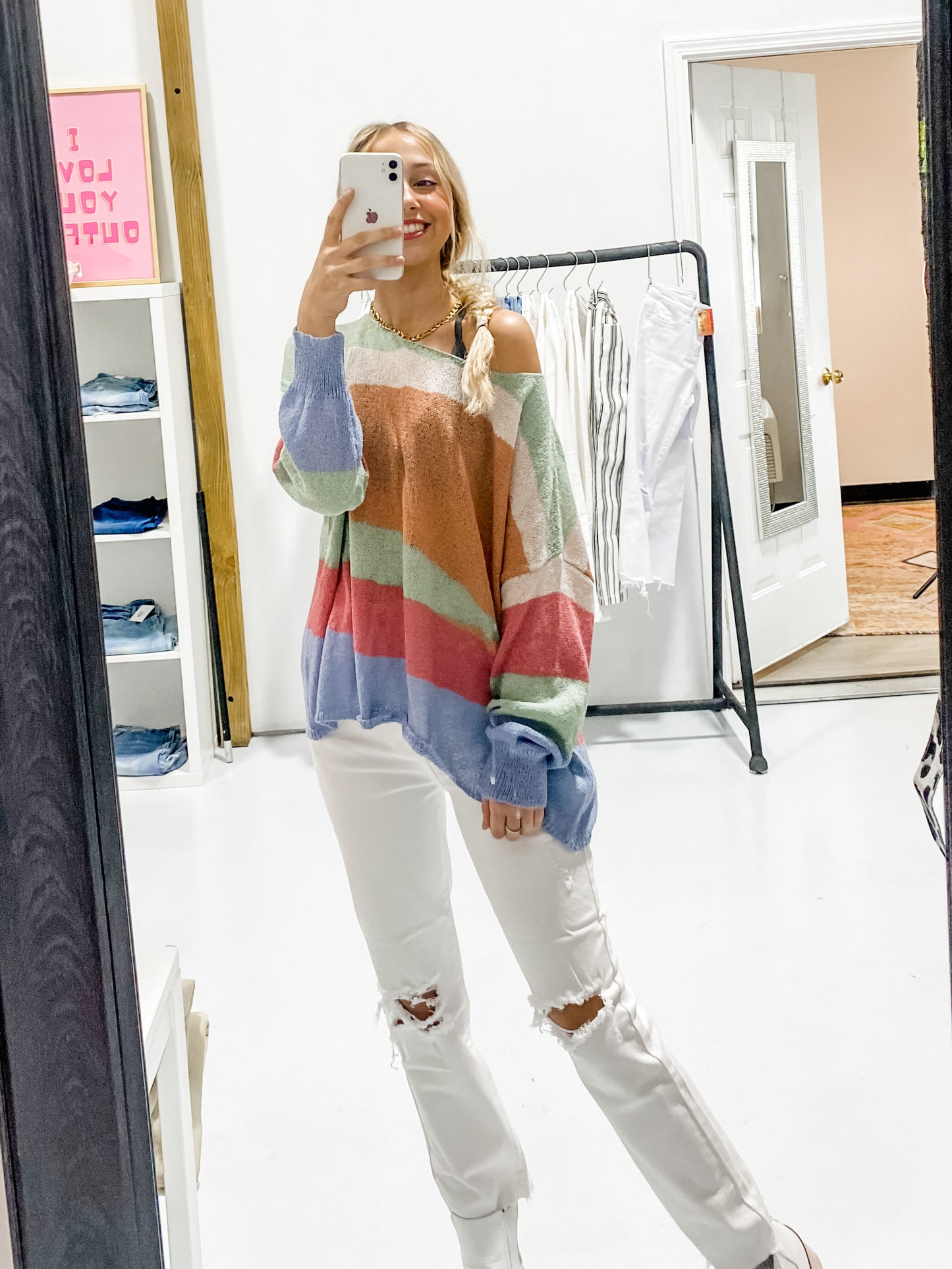 Colorful Striped Lightweight Sweater