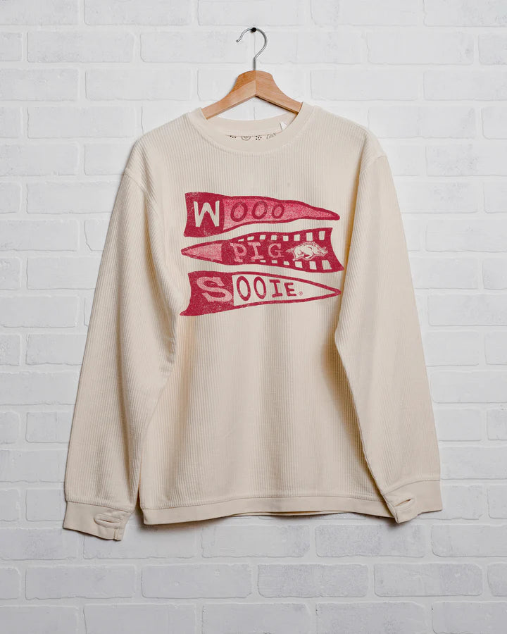 Pennant corded sweatshirt discount