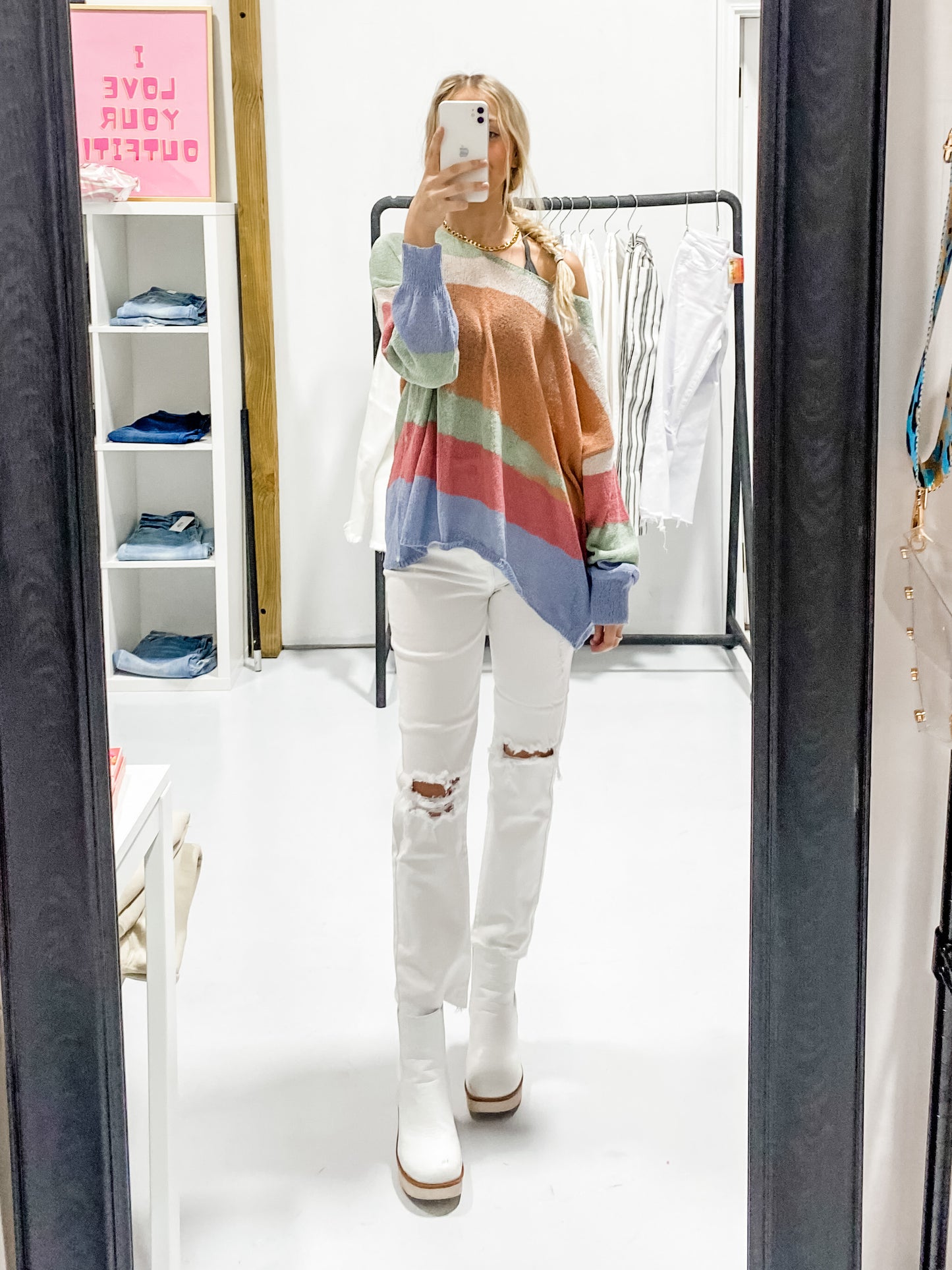 Colorful Striped Lightweight Sweater