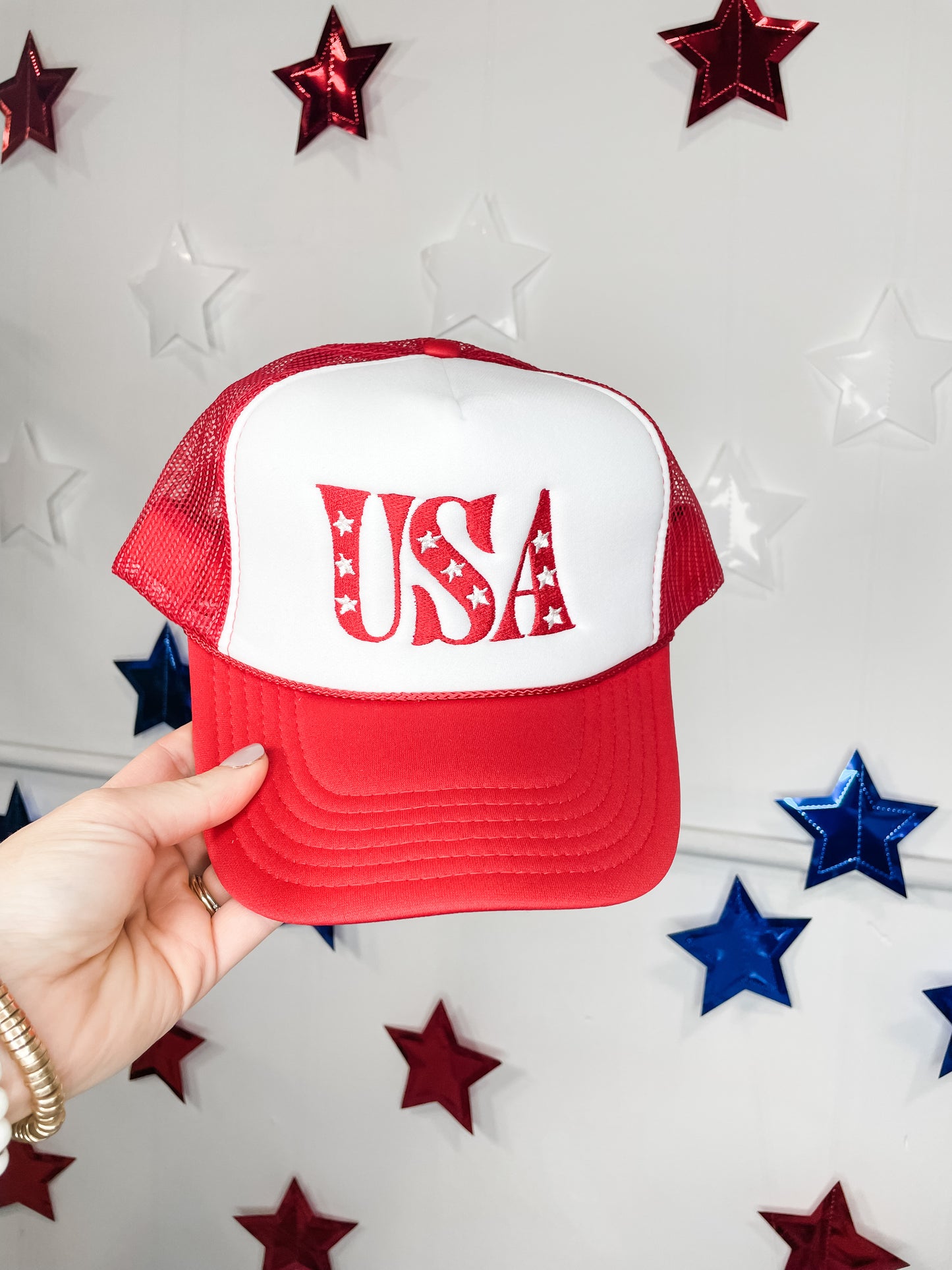 USA Embroidered Trucker Hat